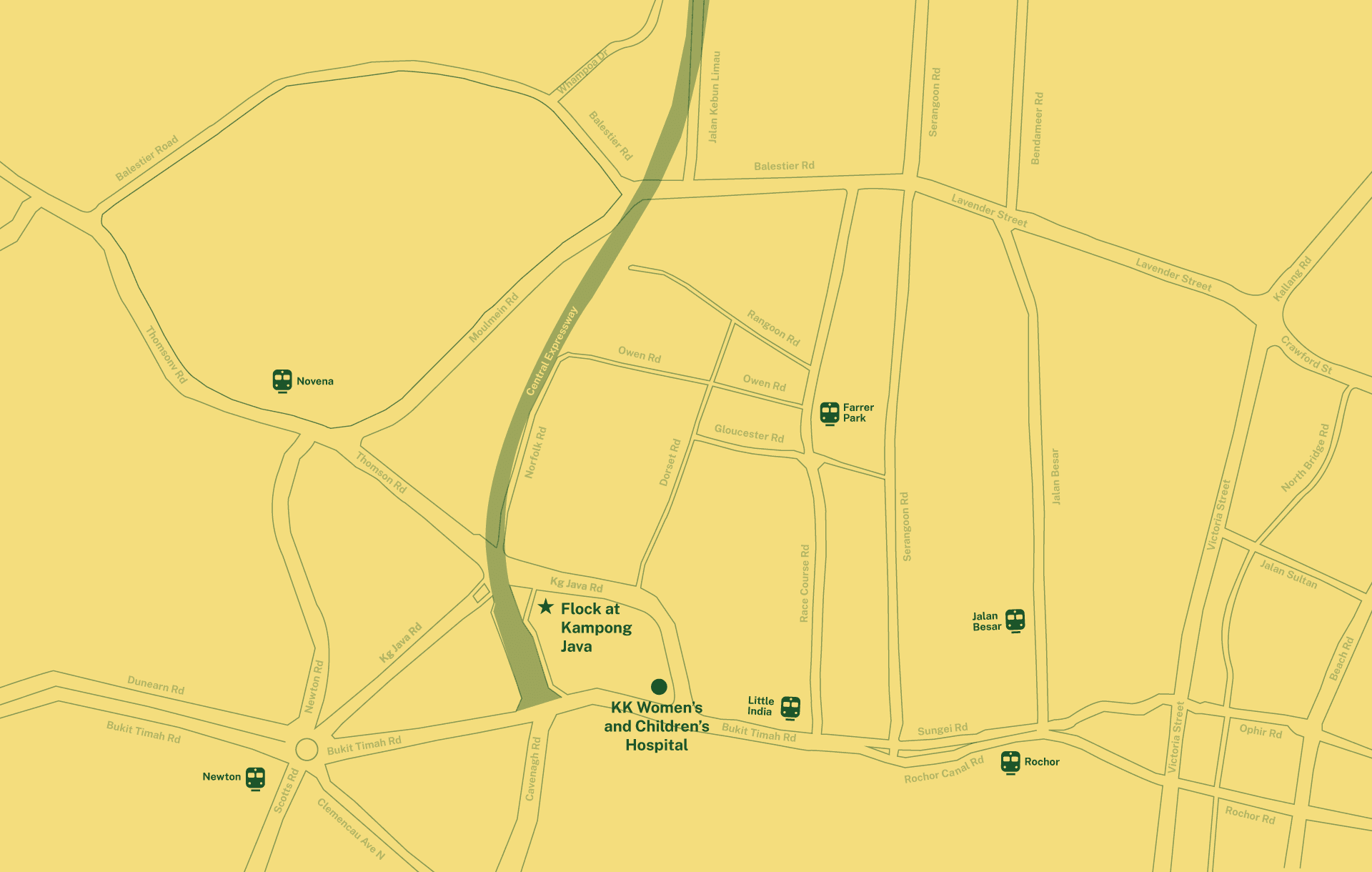 Map showing Right here area